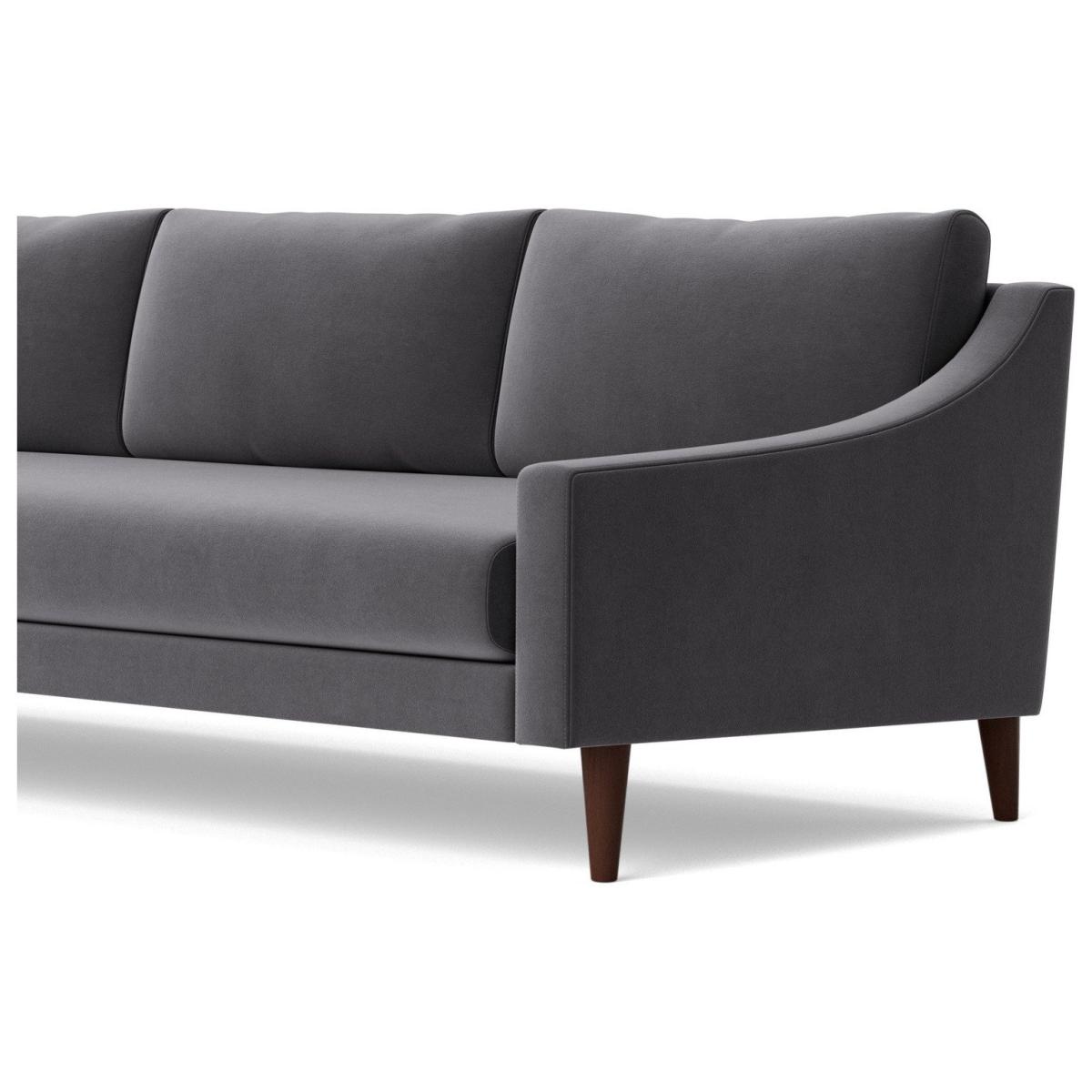 Swoon Turin Velvet 3 Seater Sofa - Granite Grey – image 5