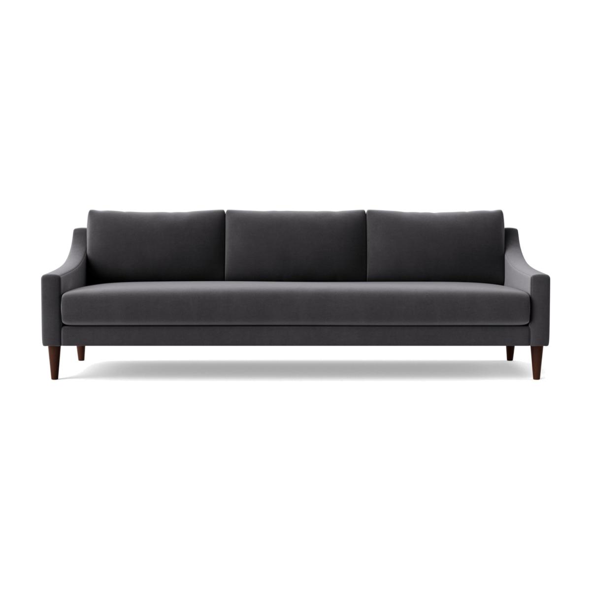 Swoon Turin Velvet 3 Seater Sofa - Granite Grey – image 1