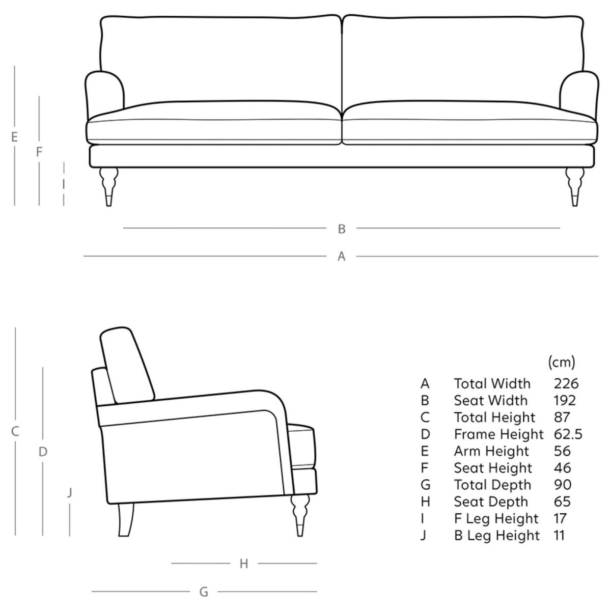 Swoon Charlbury Velvet 3 Seater Sofa - Biscuit – image 8