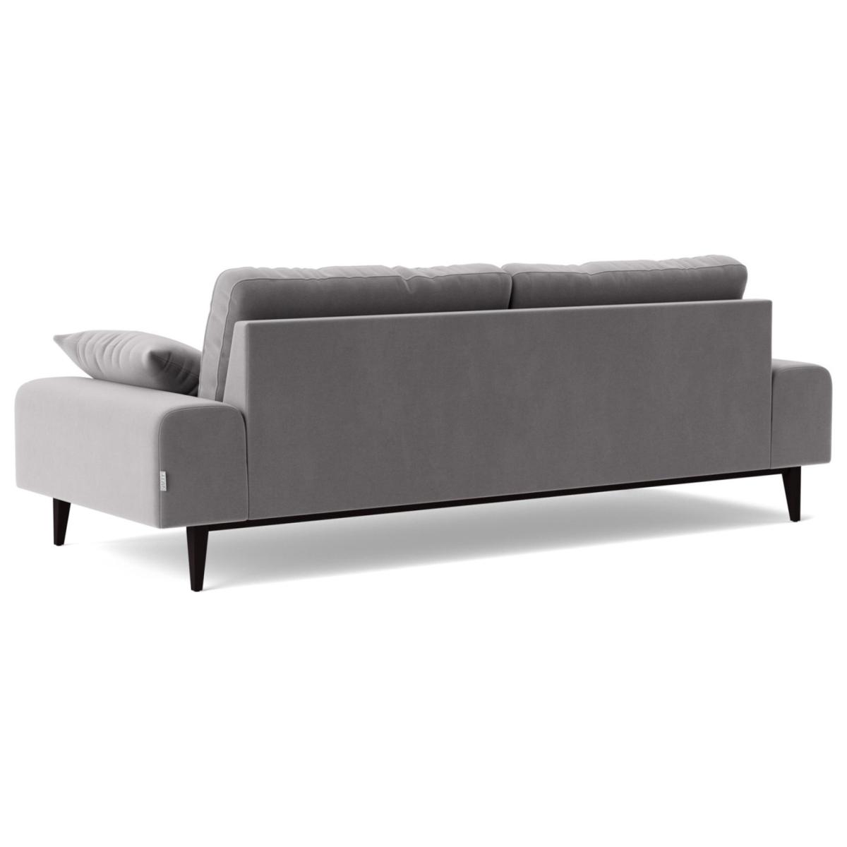 Swoon Tulum Velvet 3 Seater Sofa - Silver Grey – image 6