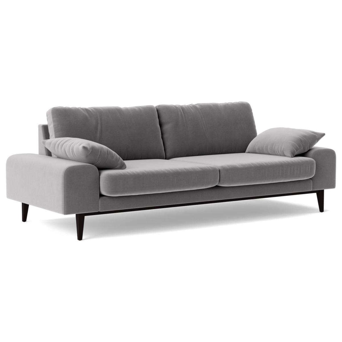 Swoon Tulum Velvet 3 Seater Sofa - Silver Grey – image 7