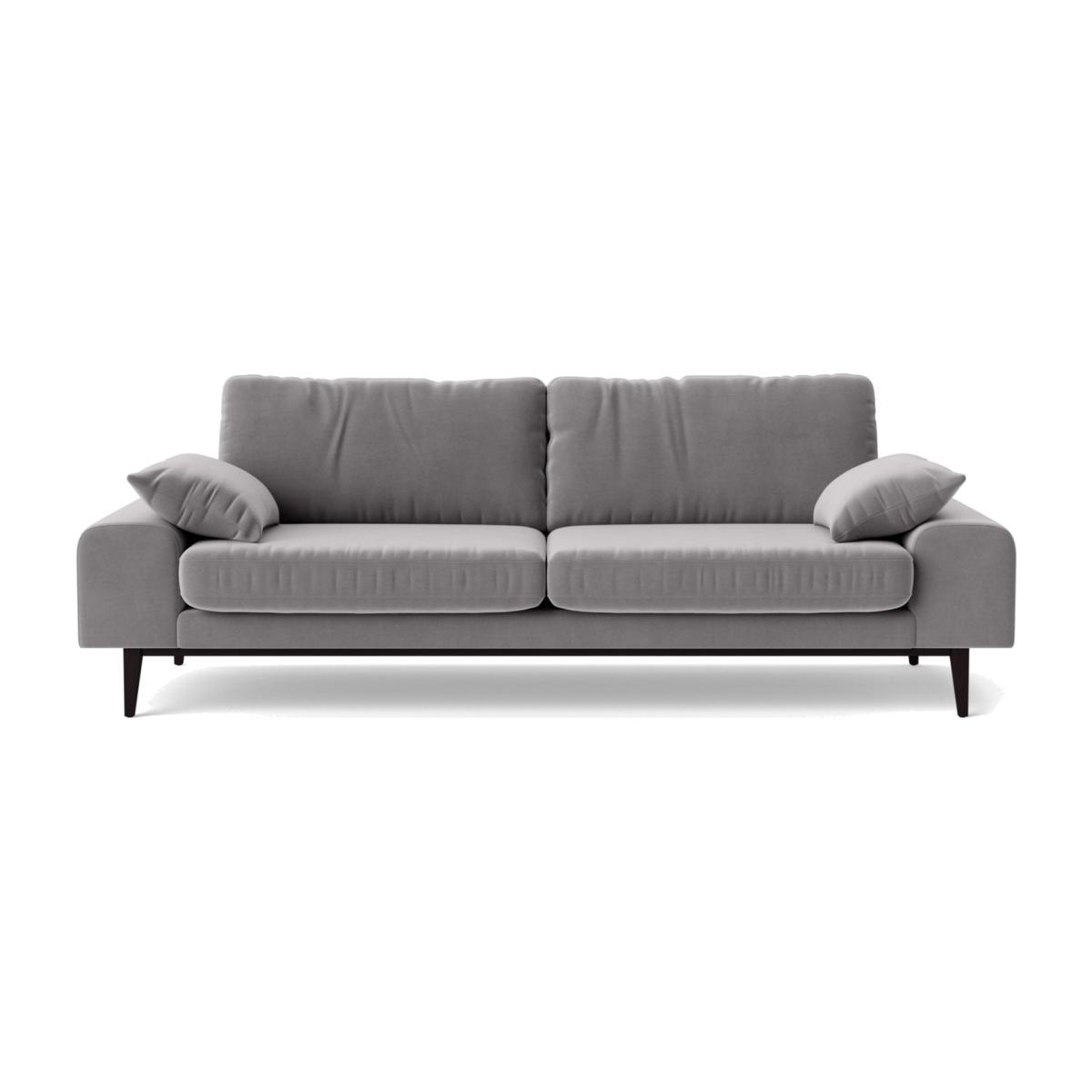Swoon Tulum Velvet 3 Seater Sofa - Silver Grey – image 1