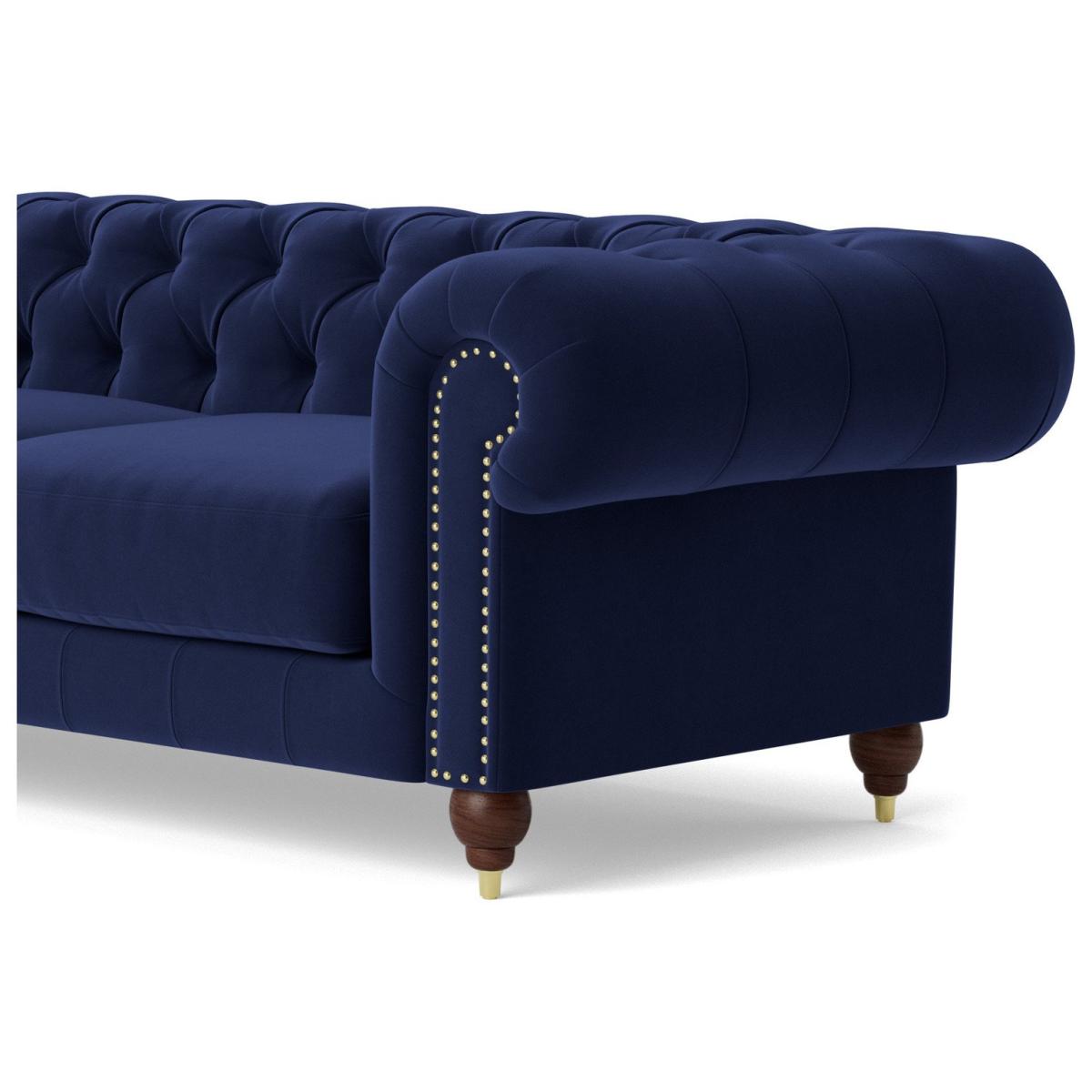 Swoon Winston Velvet 3 Seater Sofa - Ink Blue – image 5