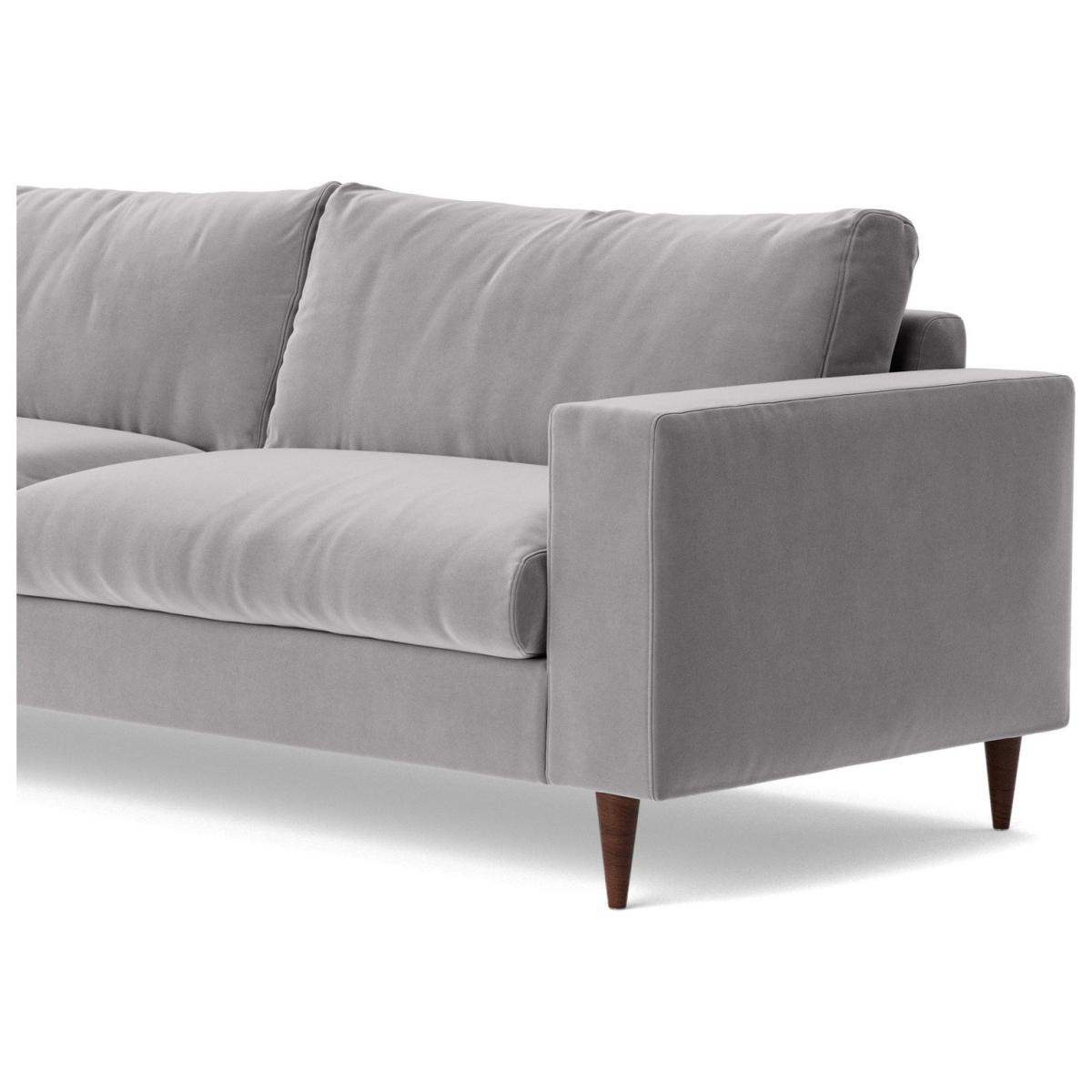 Swoon Evesham Velvet 3 Seater Sofa - Silver Grey – image 6