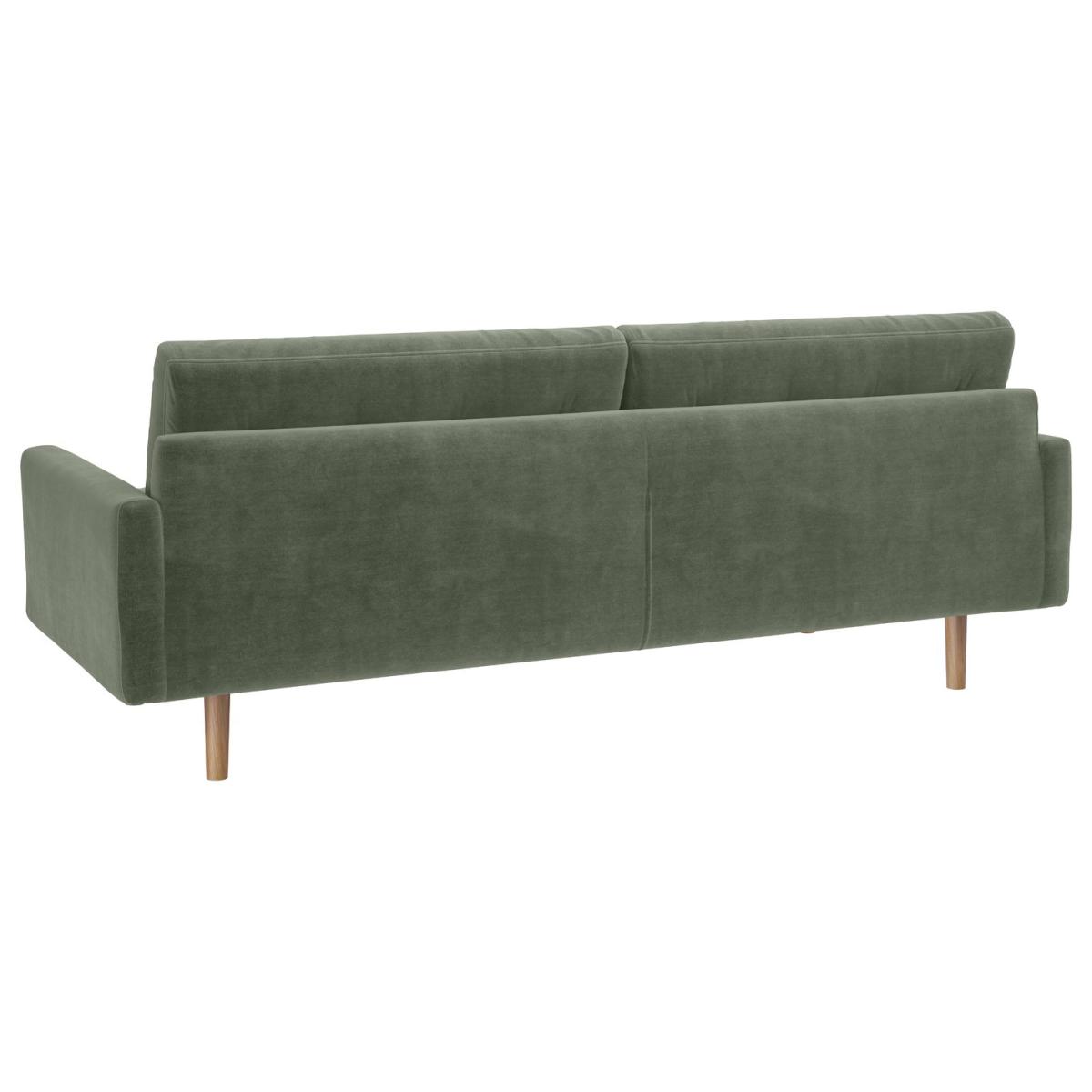 Habitat Fenner Velvet 3 Seater Sofa - Light Feet- Sage Green – image 2