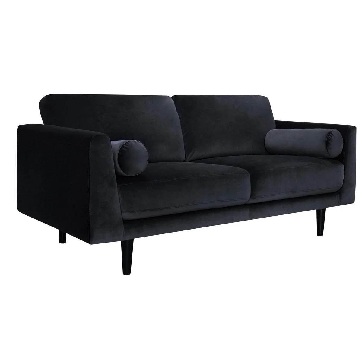 Habitat Jackson 3 Seater Velvet Sofa - Black – image 4