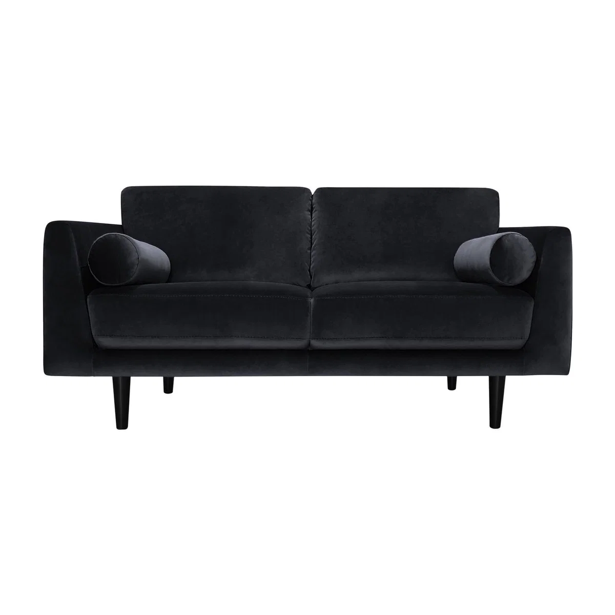 Habitat Jackson 3 Seater Velvet Sofa - Black – image 1