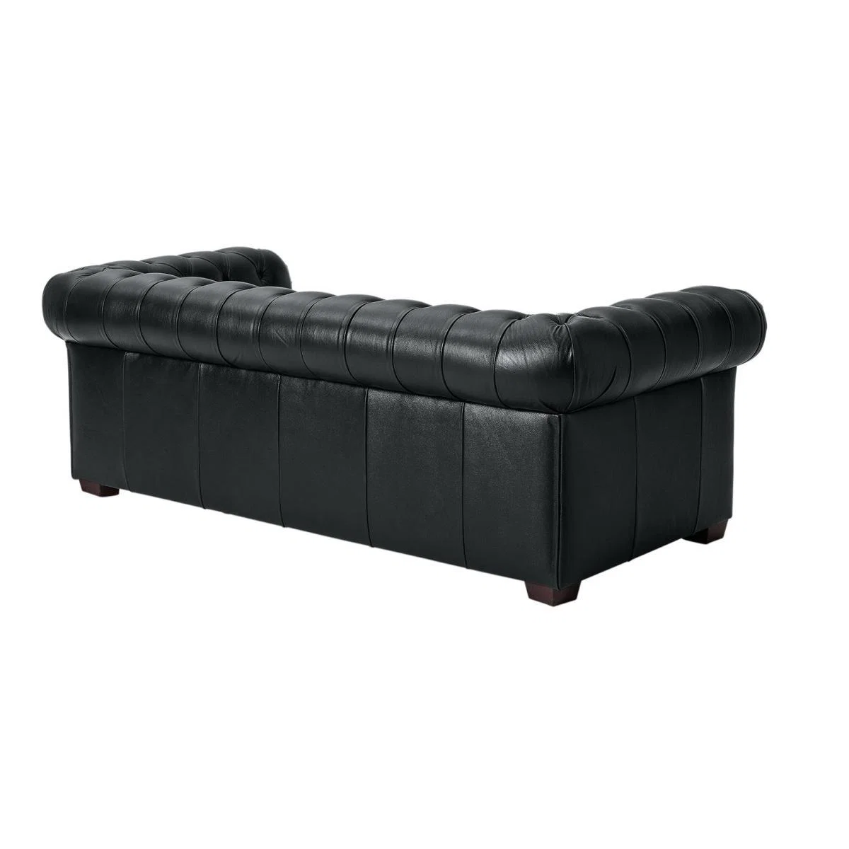 Habitat Chesterfield 3 Seater Leather Sofa - Black – image 2