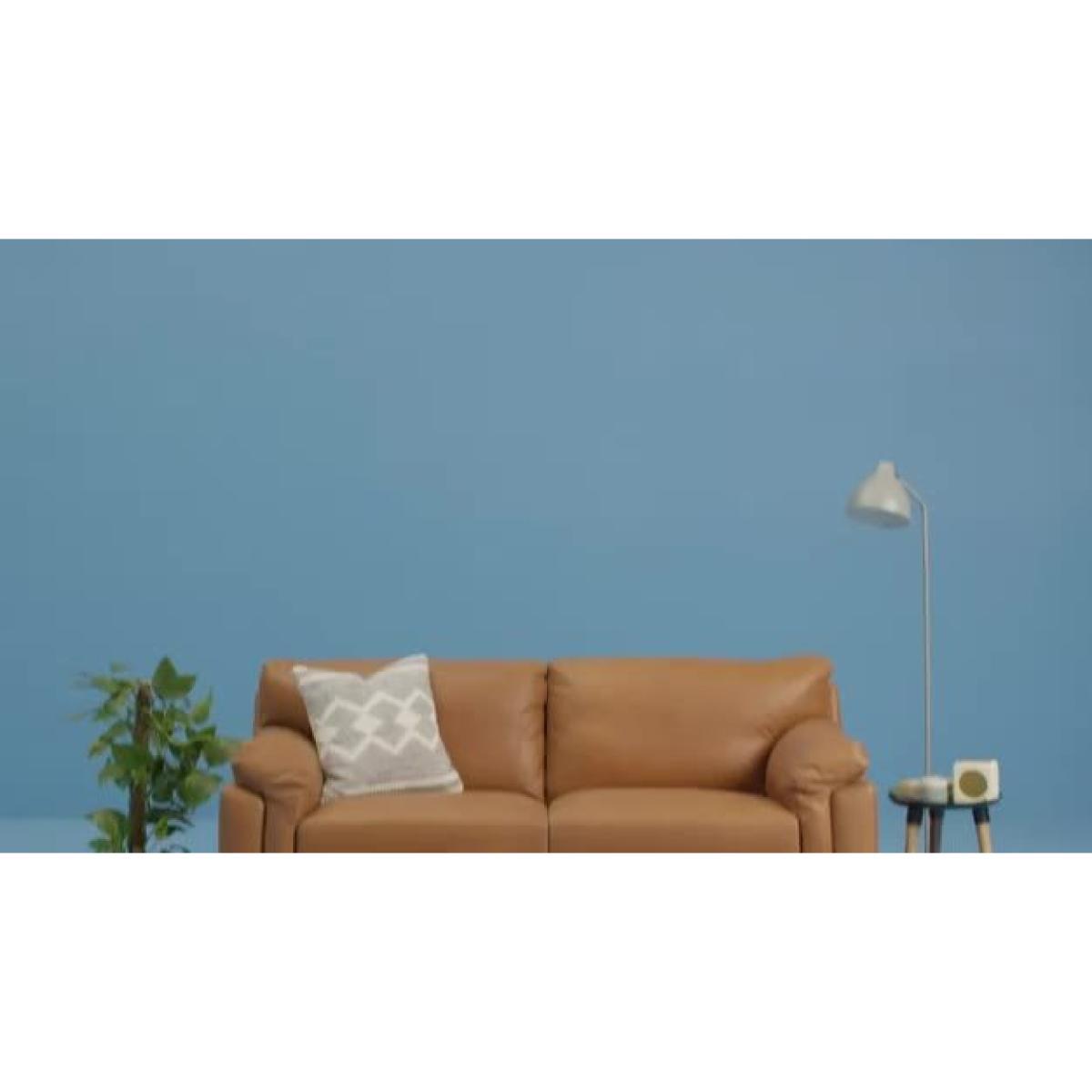 Habitat Florence 3 Seater Leather Sofa - Tan – image 2