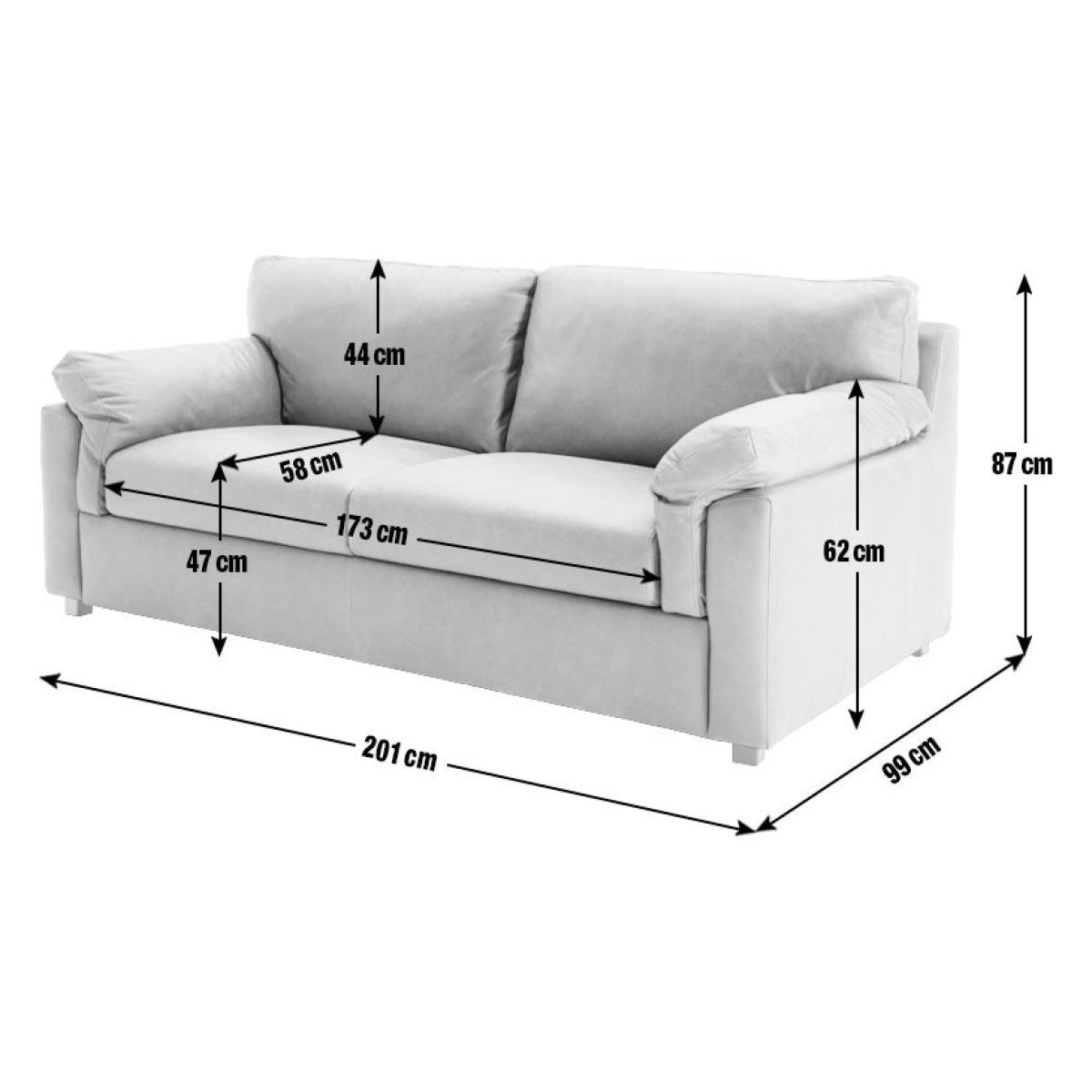 Habitat Florence 3 Seater Leather Sofa - Tan – image 5