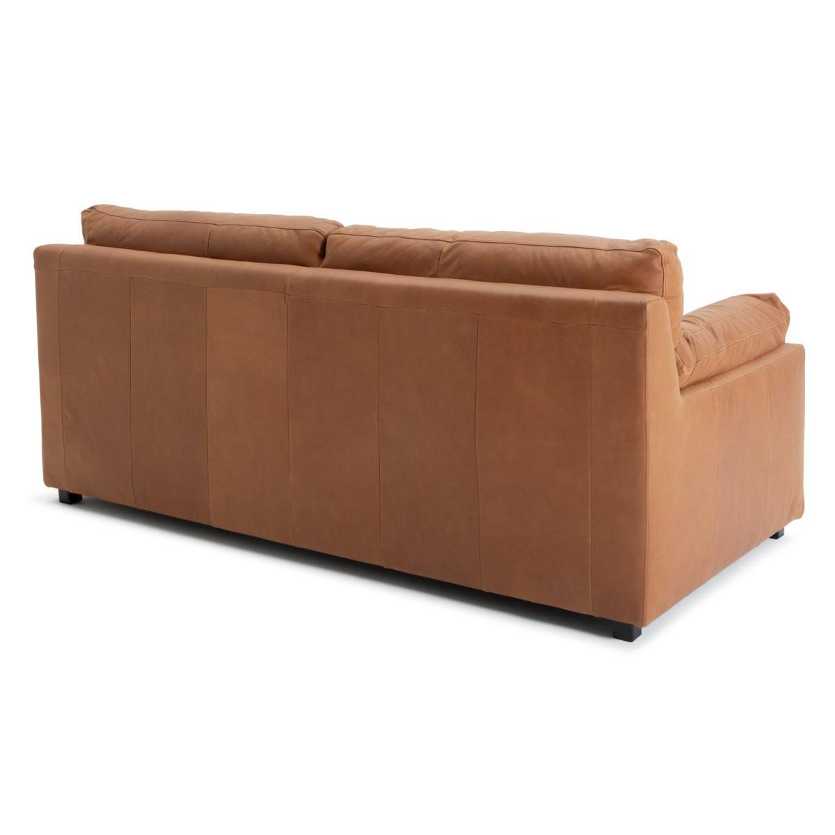 Habitat Florence 3 Seater Leather Sofa - Tan – image 7
