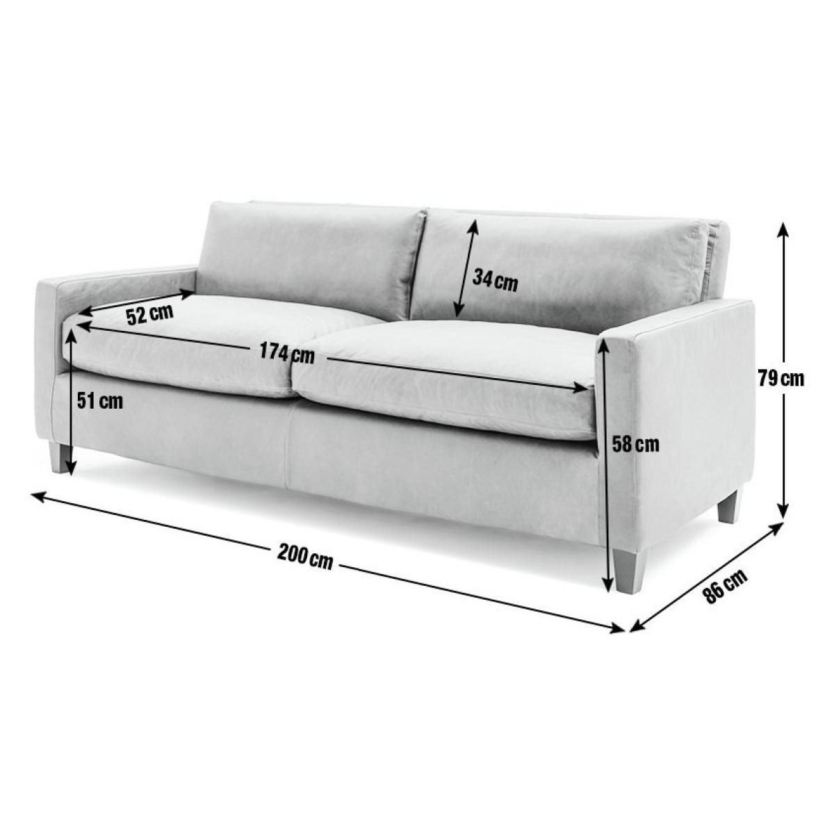 Habitat Chester 3 Seater Leather Sofa - Tan – image 4