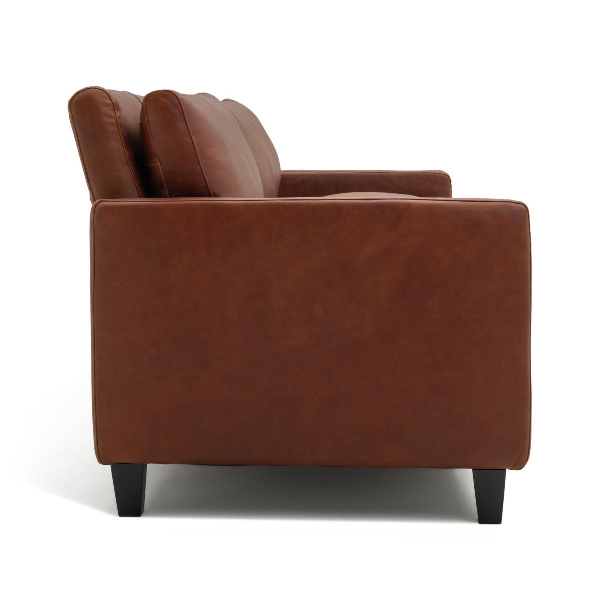 Habitat Chester 3 Seater Leather Sofa - Tan – image 7