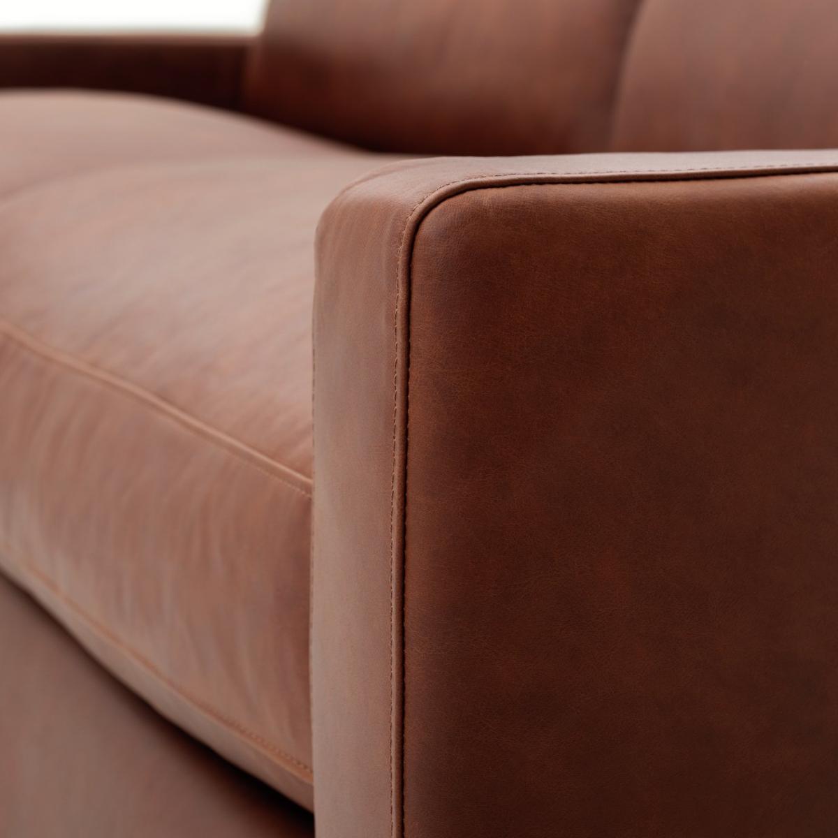 Habitat Chester 3 Seater Leather Sofa - Tan – image 9