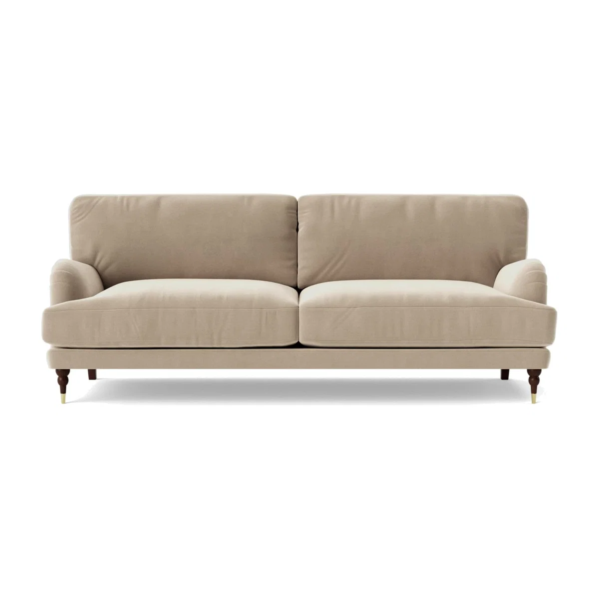 Swoon Charlbury Velvet 3 Seater Sofa - Taupe – image 1