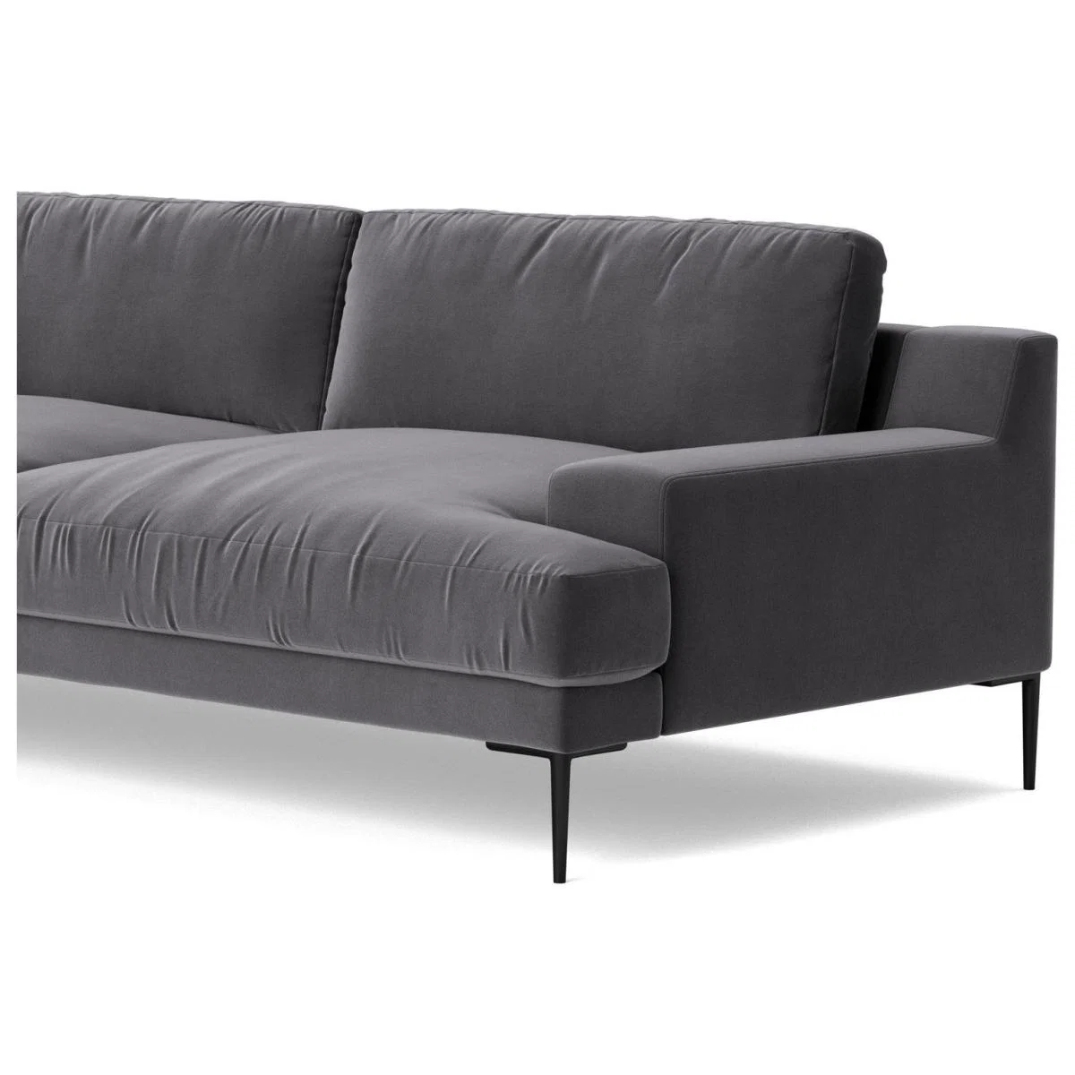 Swoon Almera Velvet 3 Seater Sofa - Granite Grey – image 5