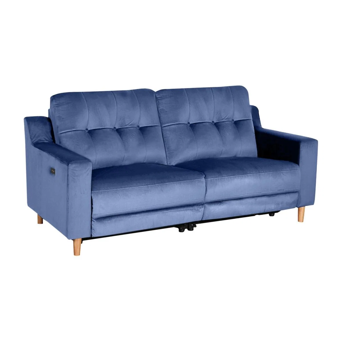 Habitat Emerson 3 Seater Velvet Recliner Sofa - Navy – image 1