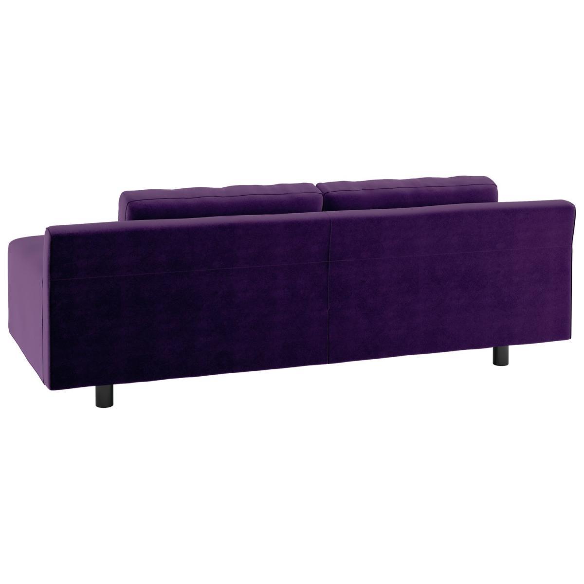Habitat Hendricks 3 Seater Velvet Sofa - dark purple – image 3