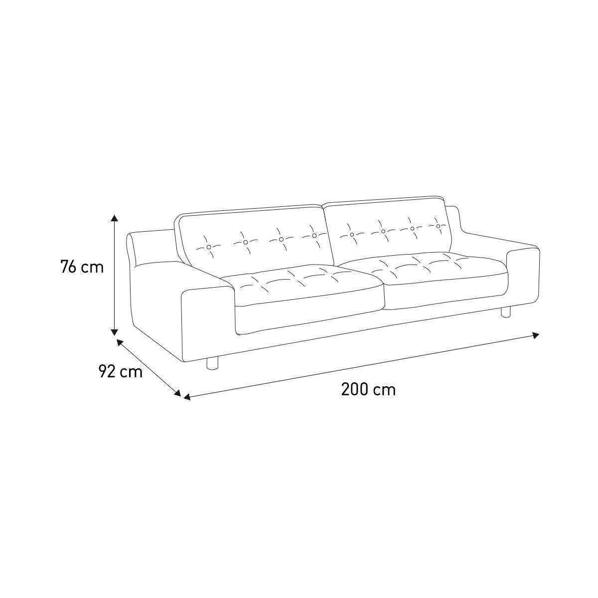 Habitat Hendricks 3 Seater Velvet Sofa - dark purple – image 7