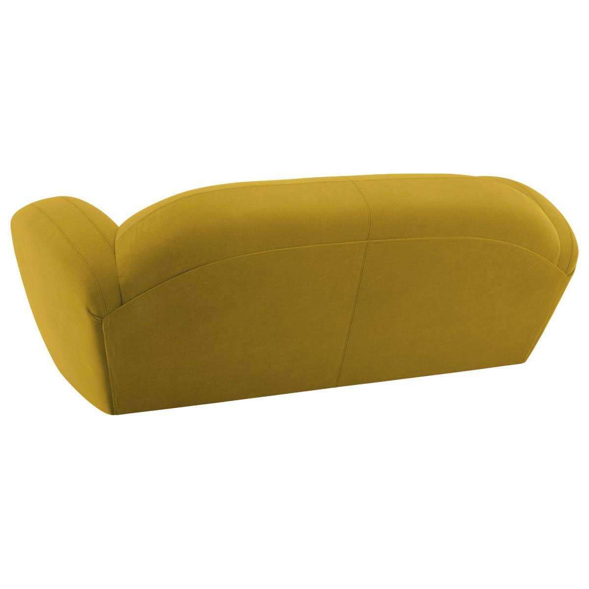 Habitat Layla 3 Seater Velvet Sofa - Yellow – image 3