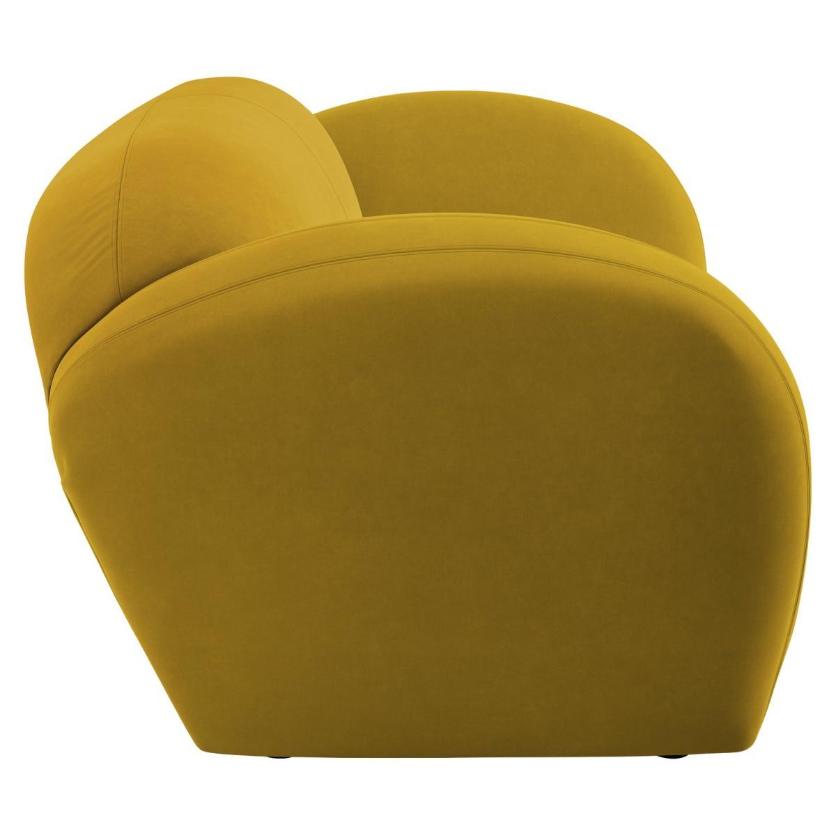 Habitat Layla 3 Seater Velvet Sofa - Yellow – image 4