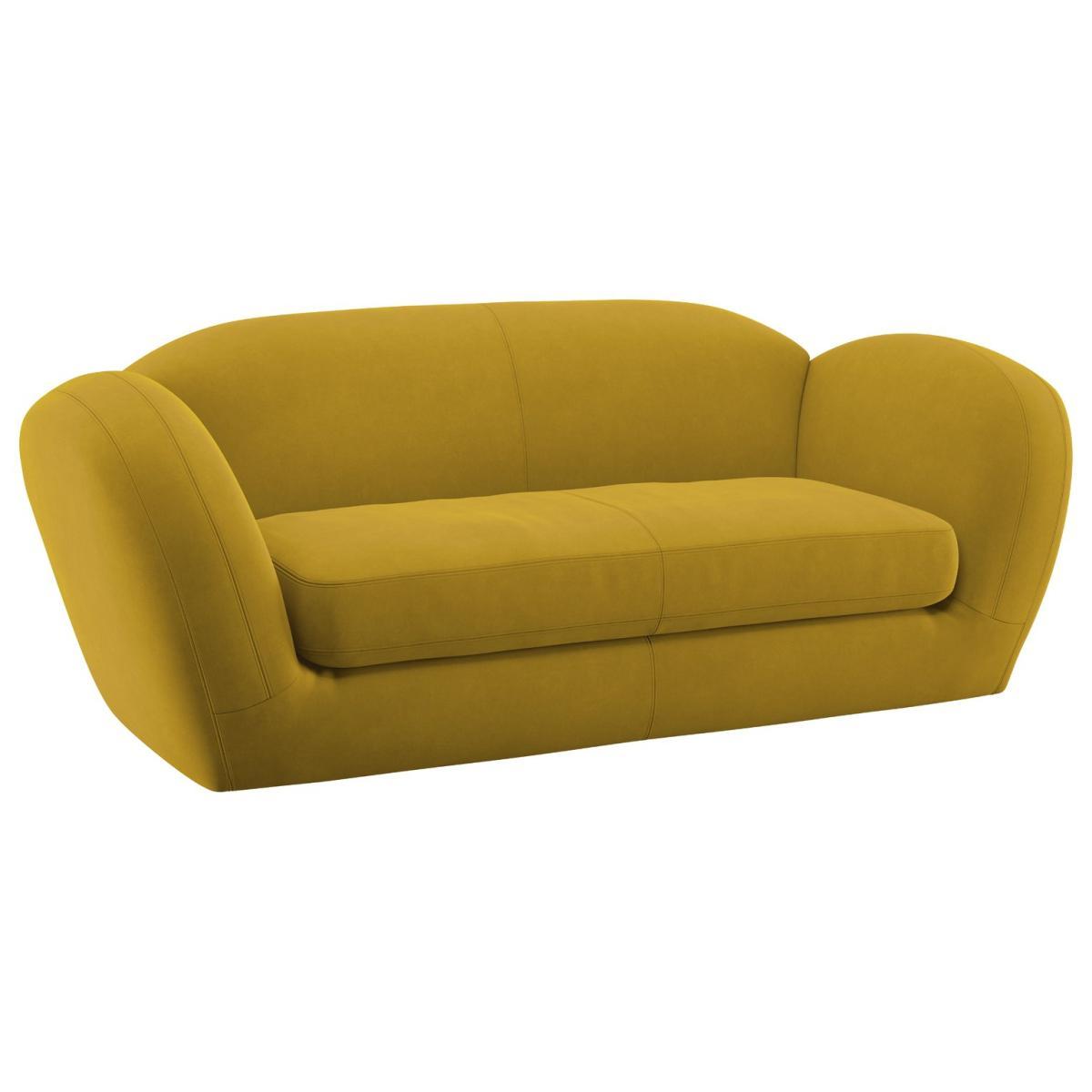 Habitat Layla 3 Seater Velvet Sofa - Yellow – image 5