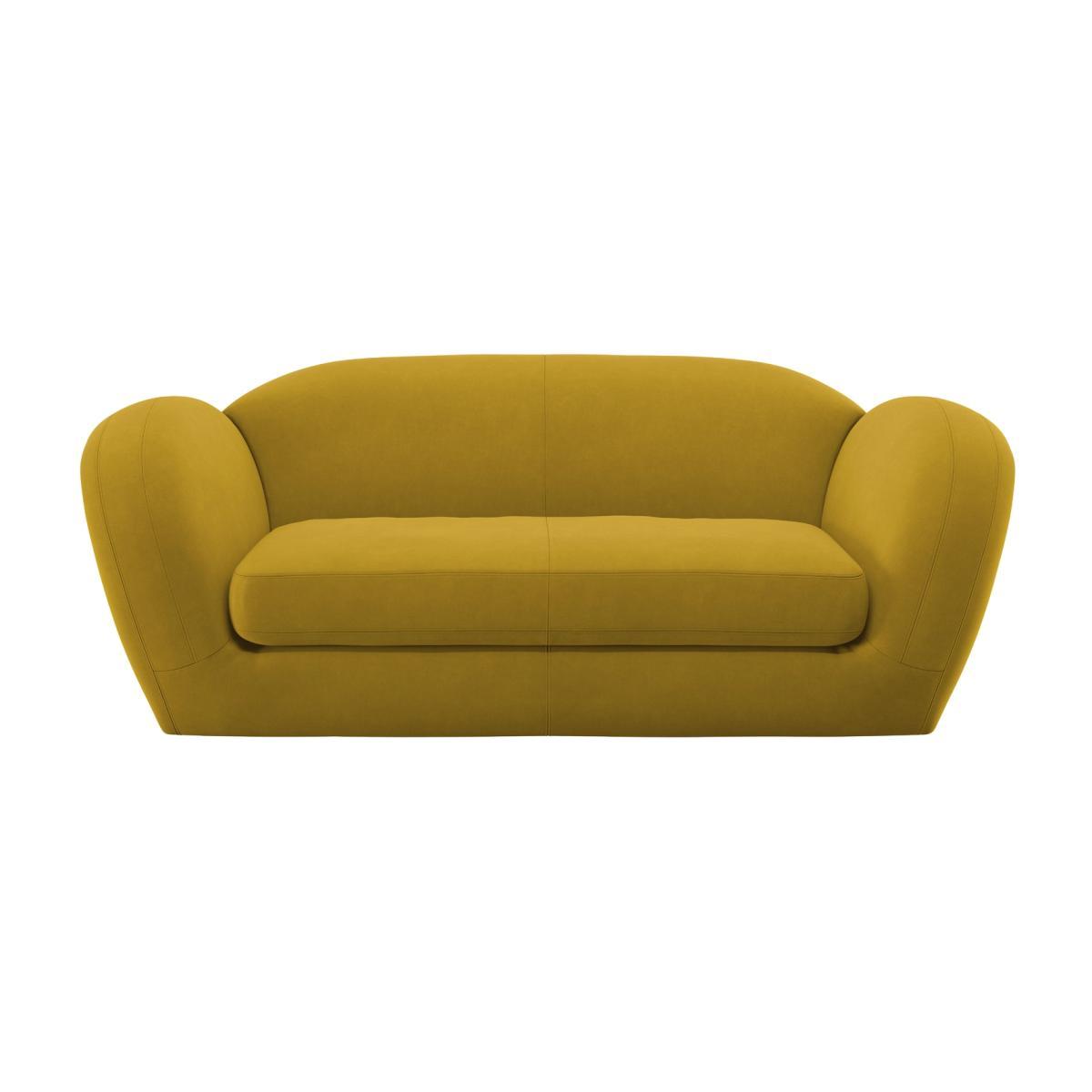Habitat Layla 3 Seater Velvet Sofa - Yellow – image 1