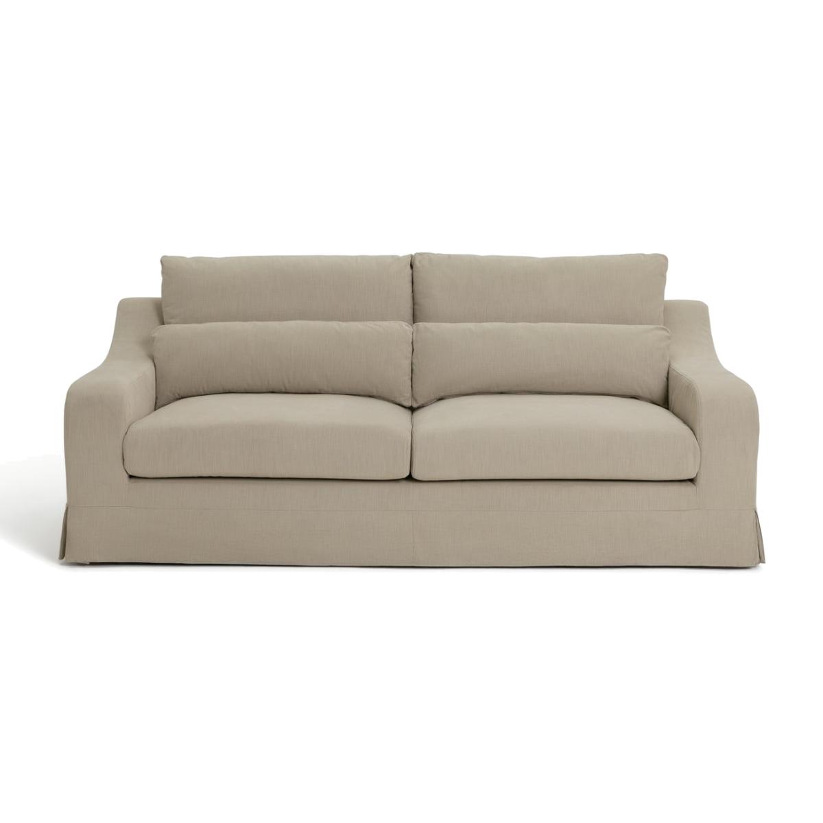 Habitat Odin 3 Seater Fabric Sofa - Natural