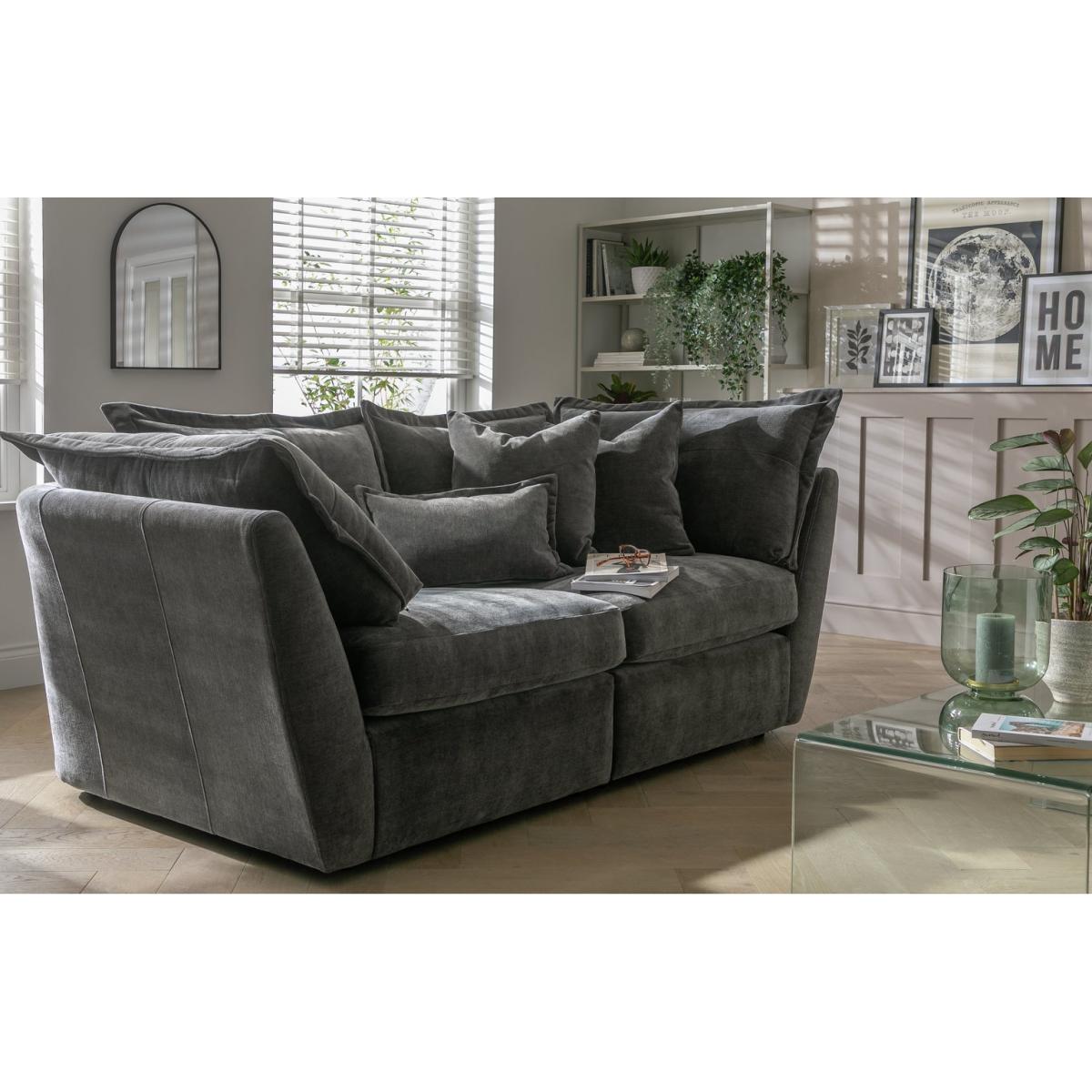 Habitat Jacques 3 Seater Fabric Sofa - Grey – image 3