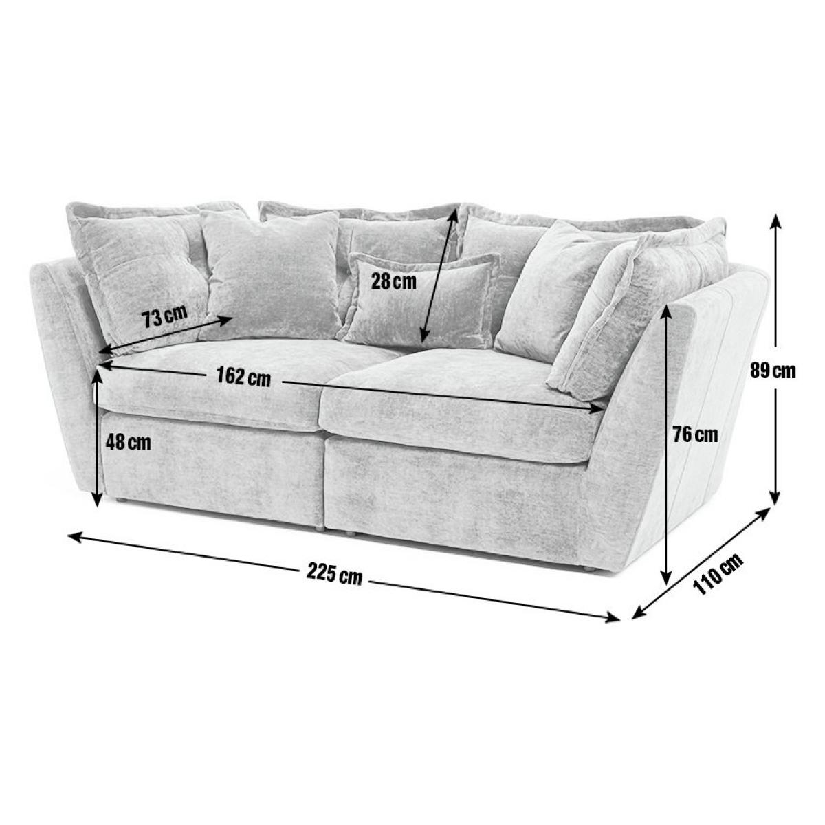 Habitat Jacques 3 Seater Fabric Sofa - Grey – image 4