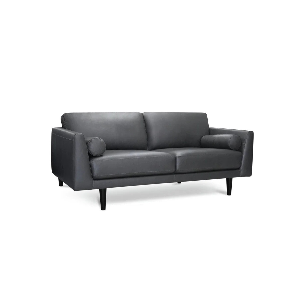 Habitat Jackson 3 Seater Leather Sofa - Grey – image 4