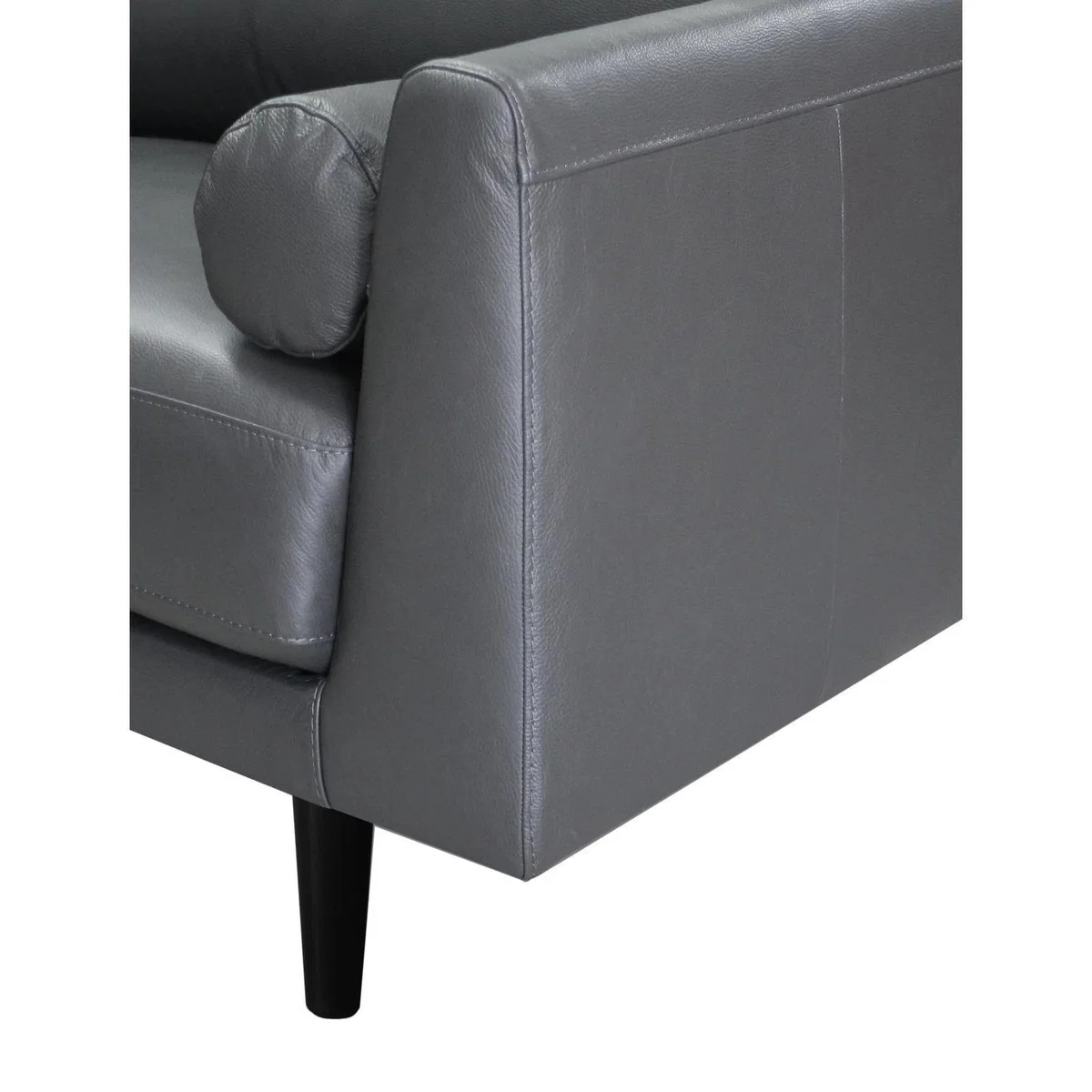 Habitat Jackson 3 Seater Leather Sofa - Grey – image 6