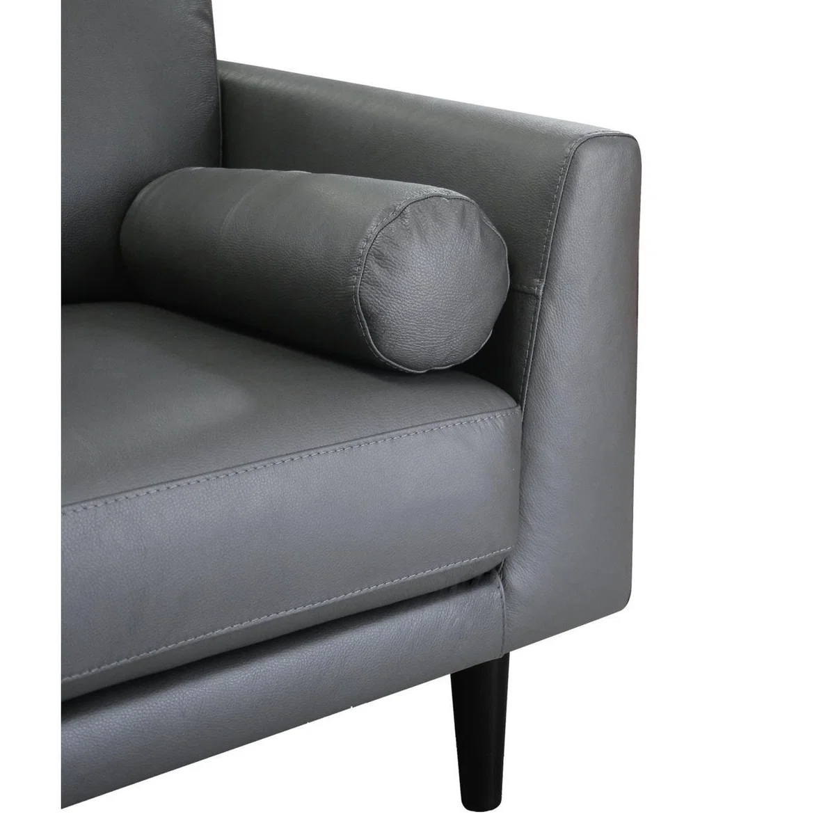 Habitat Jackson 3 Seater Leather Sofa - Grey – image 7