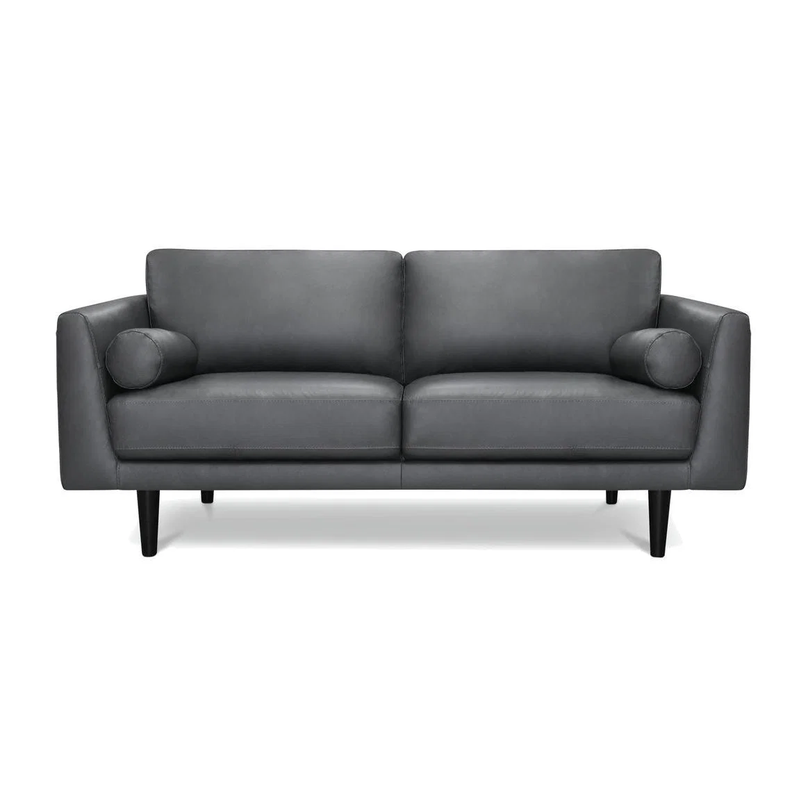Habitat Jackson 3 Seater Leather Sofa - Grey – image 1