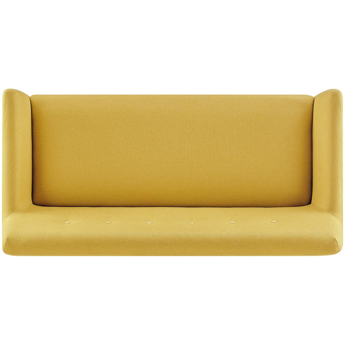 Habitat Finney Fabric 3 Seater Sofa - Mustard – image 5