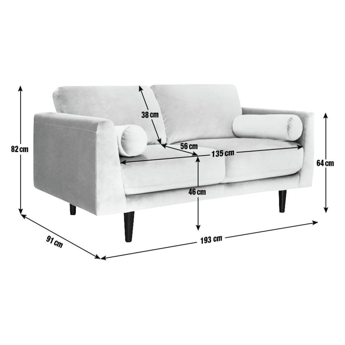 Habitat Jacob Fabric 3 Seater Sofa - Black – image 4