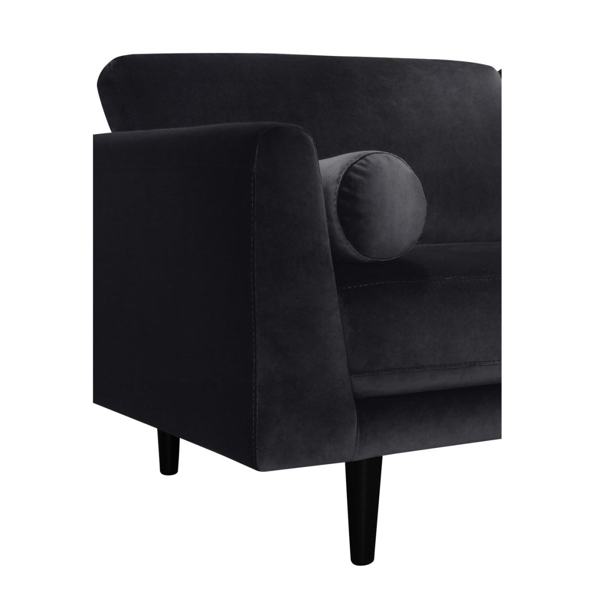 Habitat Jacob Fabric 3 Seater Sofa - Black – image 7