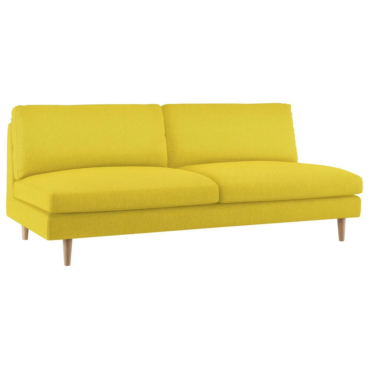 Habitat Teo 3 Seater Fabric Sofa - Yellow – image 6