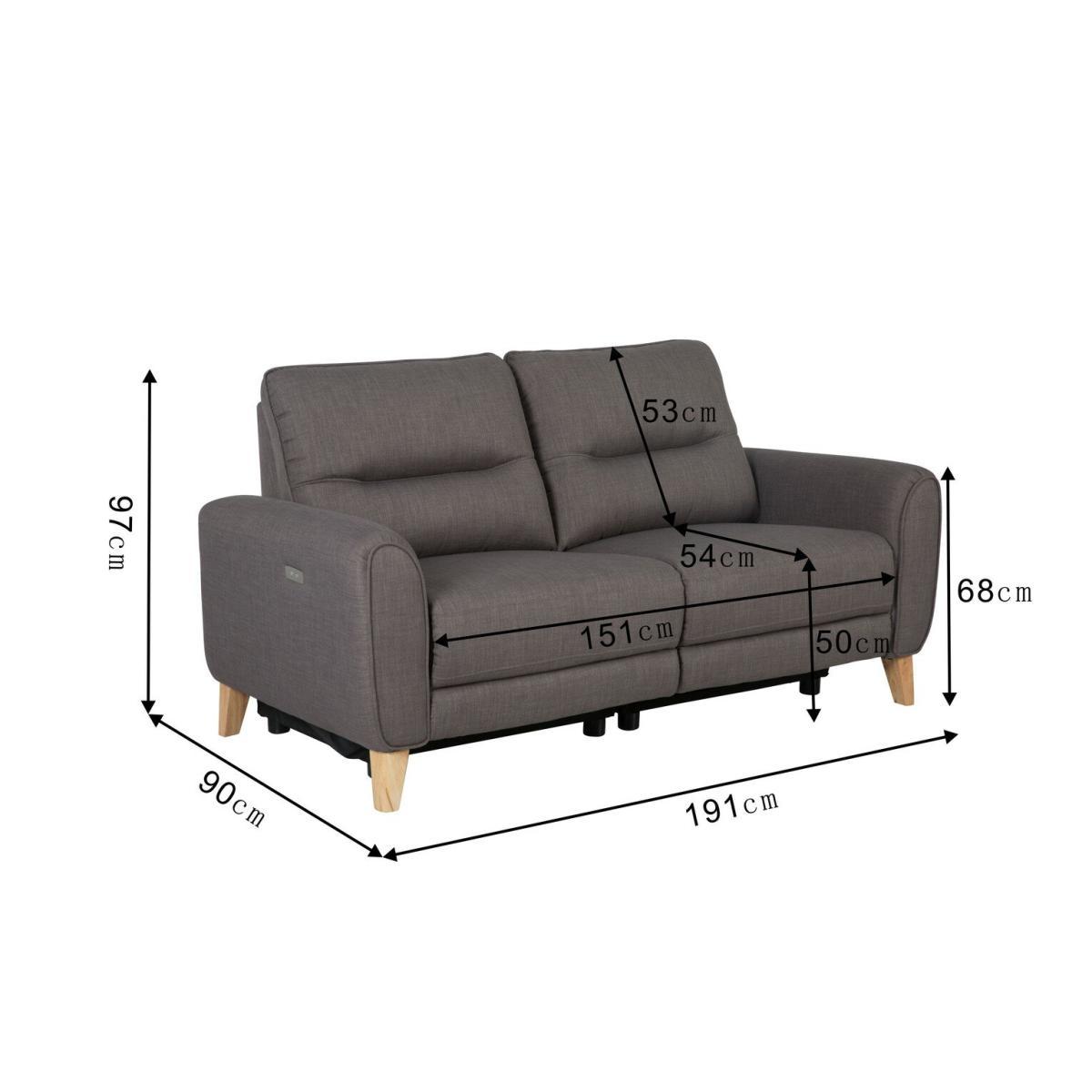 Habitat Tommy 3 Seater Fabric Recliner Sofa - Grey – image 17