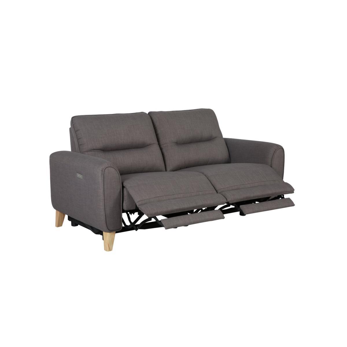 Habitat Tommy 3 Seater Fabric Recliner Sofa - Grey – image 7
