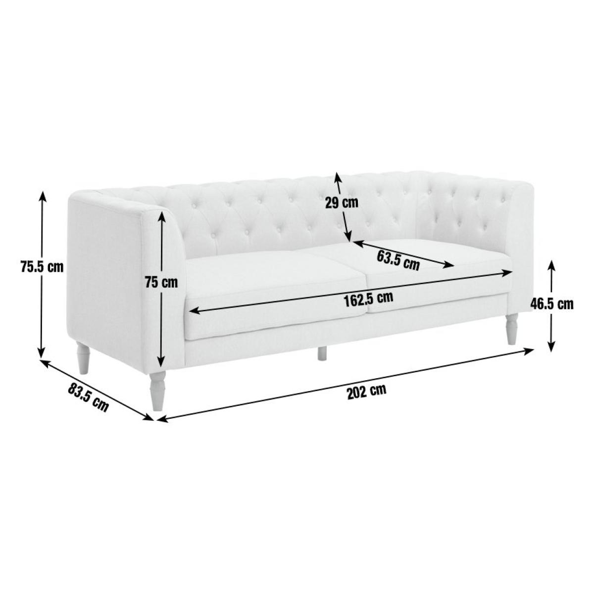 Habitat Barnwell Fabric 3 Seater Sofa - Natural – image 4