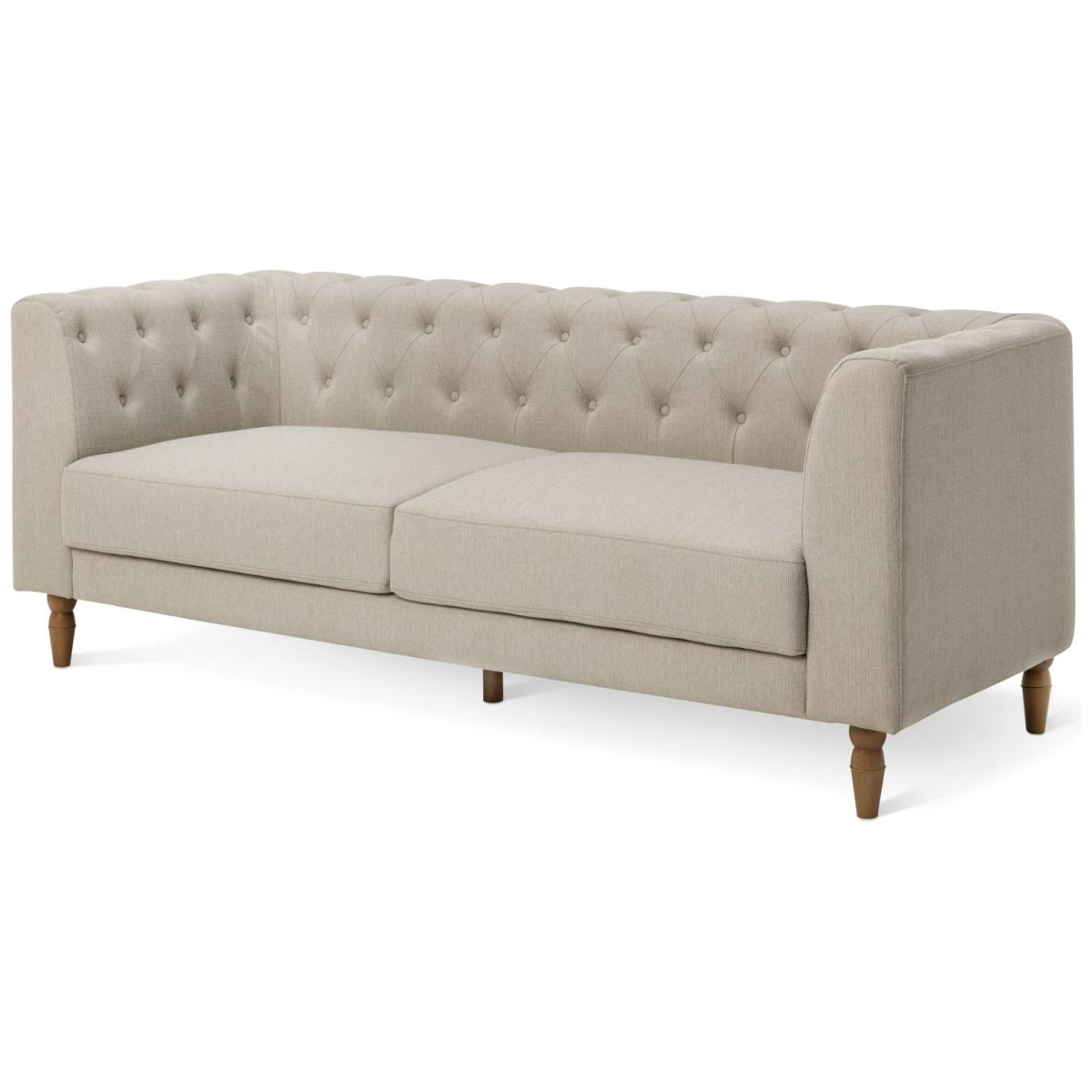 Habitat Barnwell Fabric 3 Seater Sofa - Natural – image 6