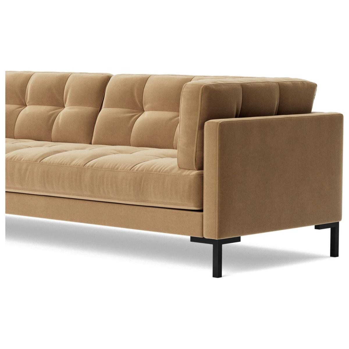Swoon Landau Velvet 3 Seater Sofa - Biscuit – image 4