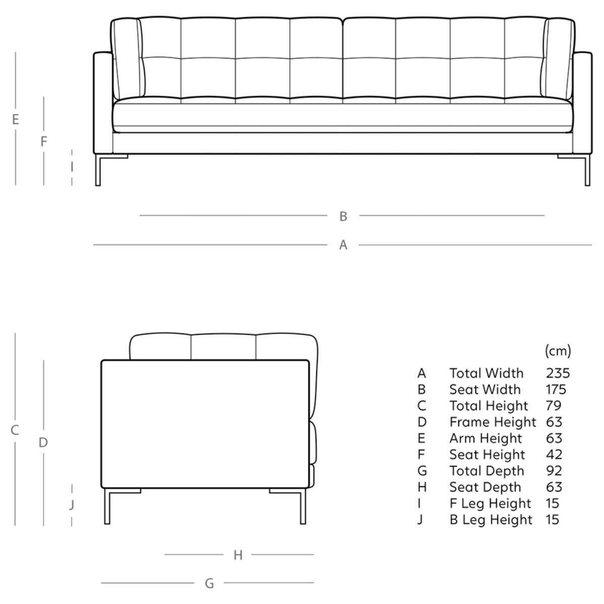 Swoon Landau Velvet 3 Seater Sofa - Biscuit – image 7
