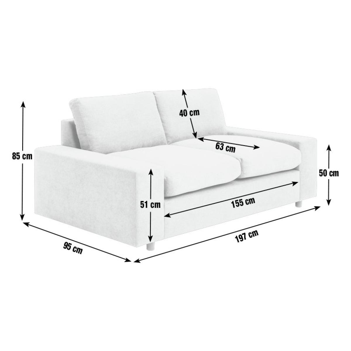 Habitat Holme Fabric 3 Seater Sofa - Anthracite – image 4