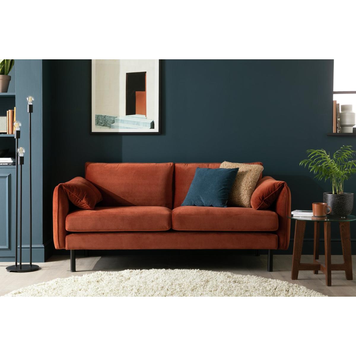 Habitat Bexley Fabric 3 Seater Sofa in a Box - Navy – image 3