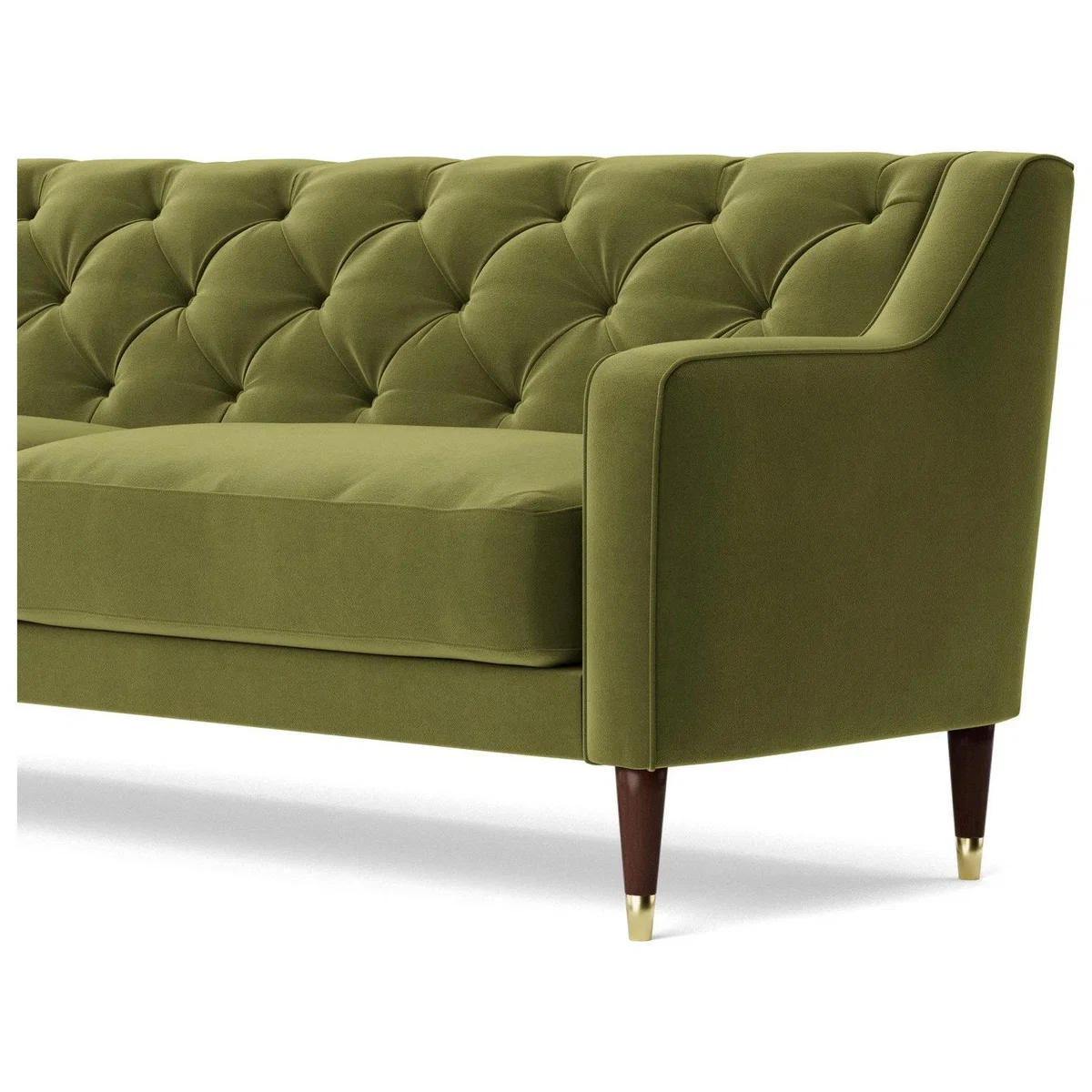 Swoon Pritchard Velvet 3 Seater Sofa - Fern Green – image 5
