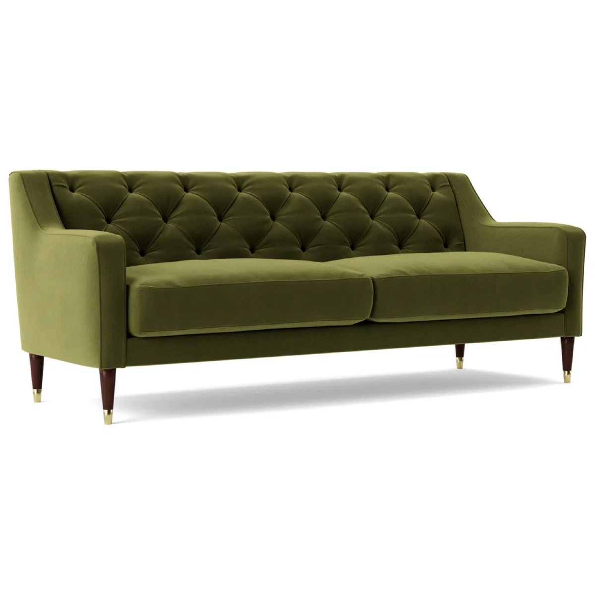 Swoon Pritchard Velvet 3 Seater Sofa - Fern Green – image 7