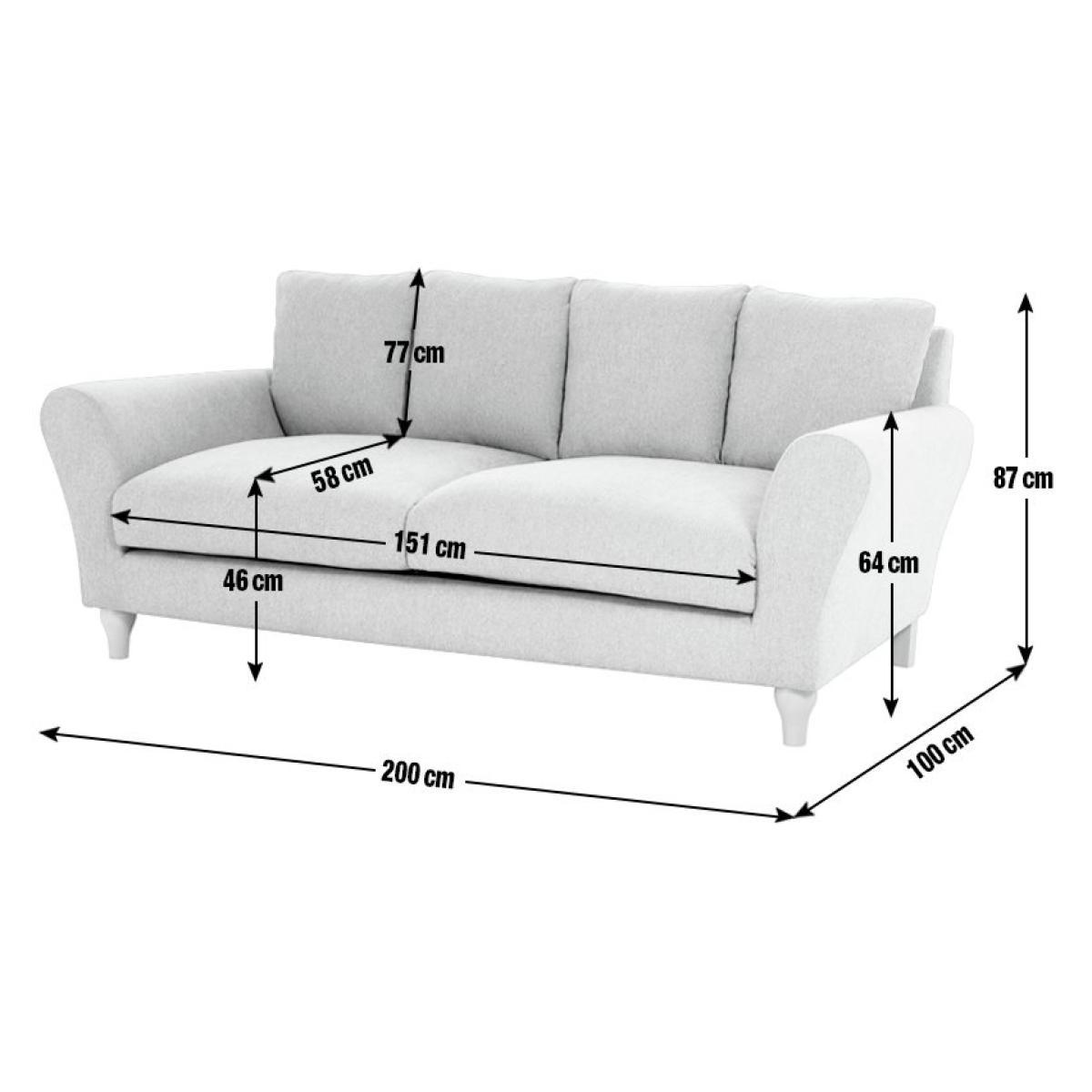 Habitat Carrie 3 Seater Fabric Sofa - Grey – image 4