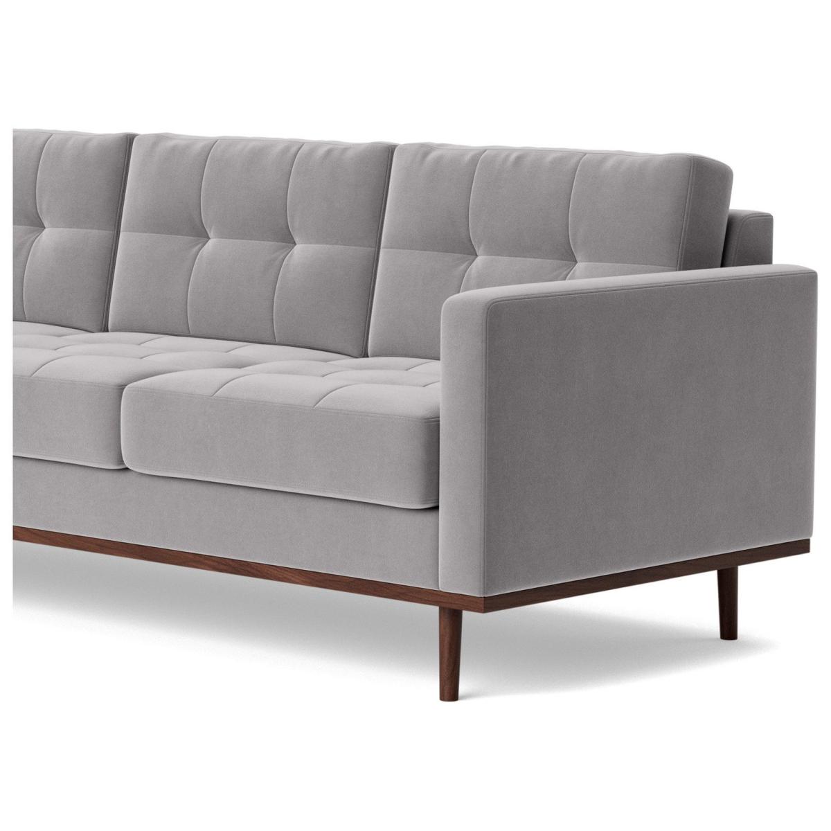 Swoon Berlin Velvet 3 Seater Sofa - Silver Grey – image 5